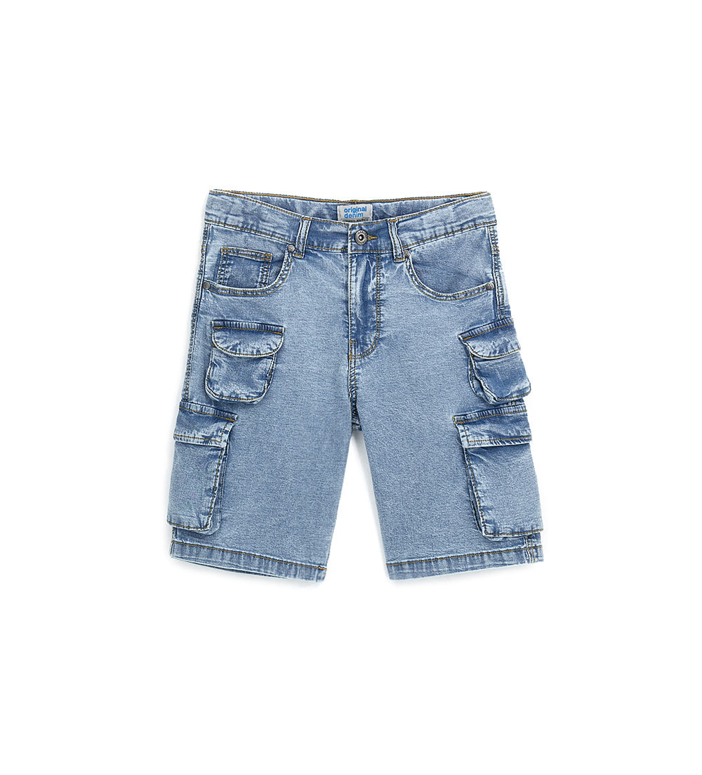 Capsule Denim Teen Boy Bermuda Jeans Cargo
