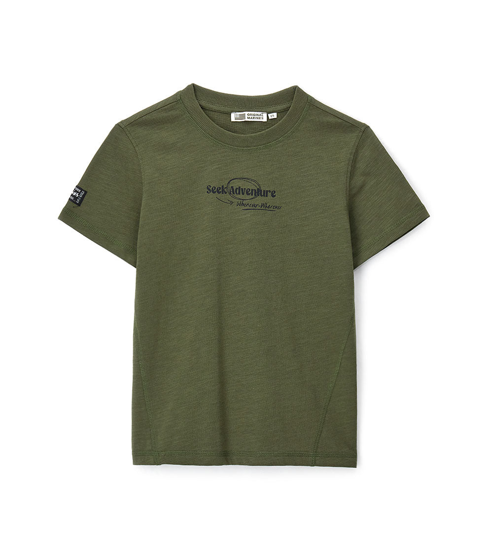 Amazonia Teen Boy Flamed Cotton T-Shirt