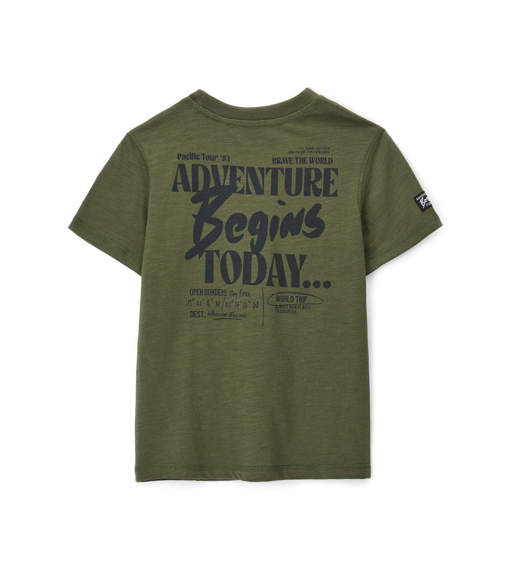 Amazonia Teen Boy Flamed Cotton T-Shirt