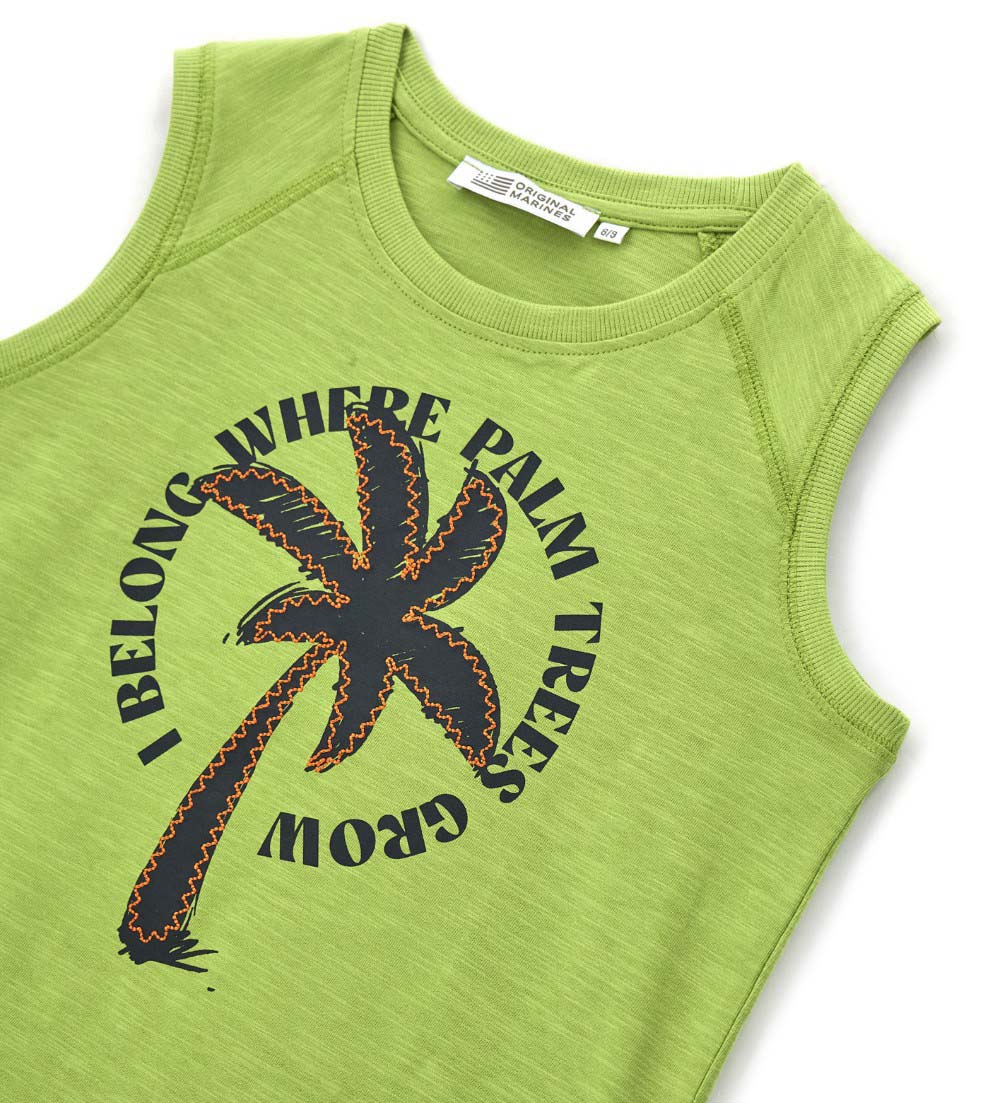 Amazonia Teen Boy Tank Top With Embroidery