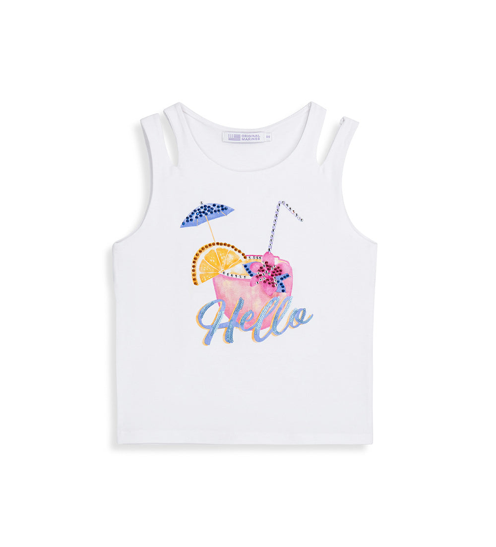 It'S Summer Time Teen Girl Tank Top With Print