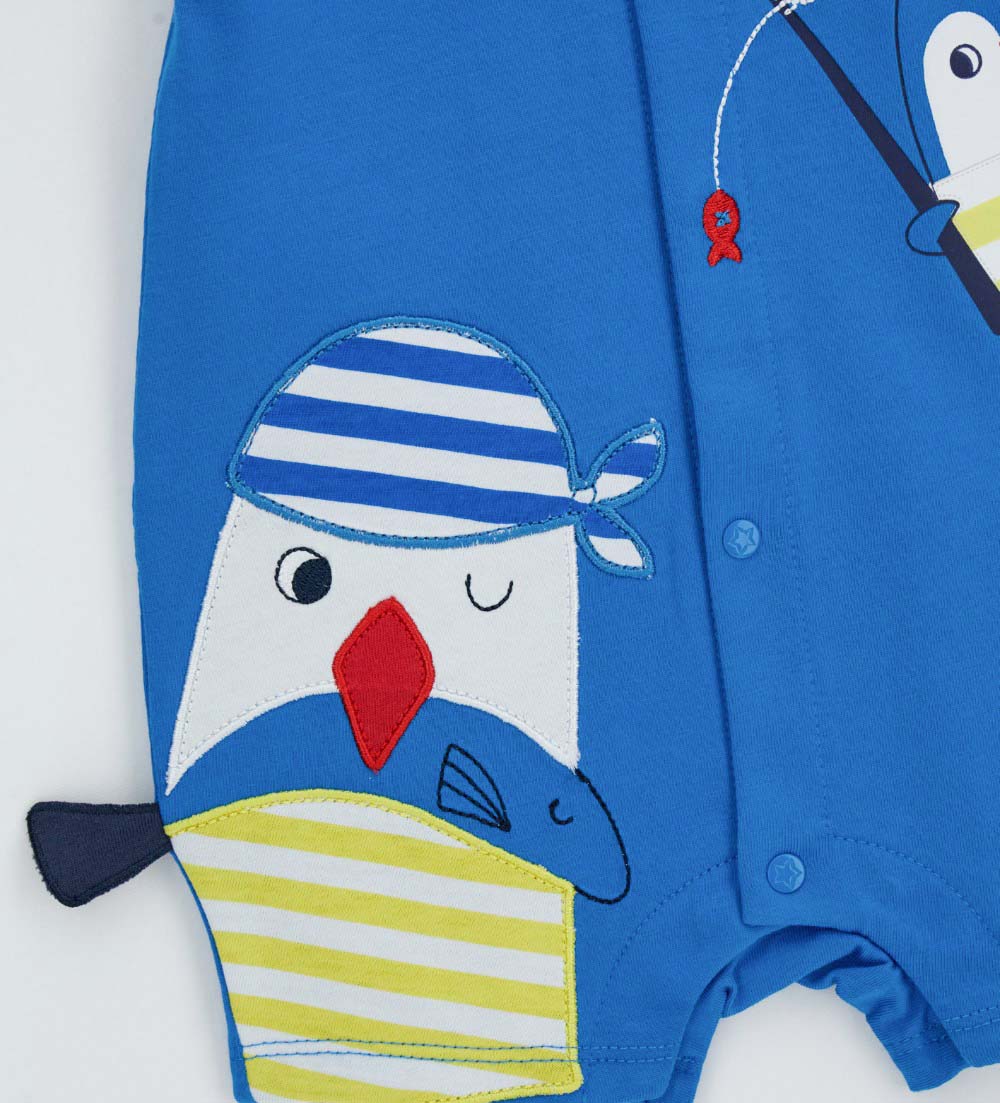 Sunlight New Born Boy Romper With Embroidery