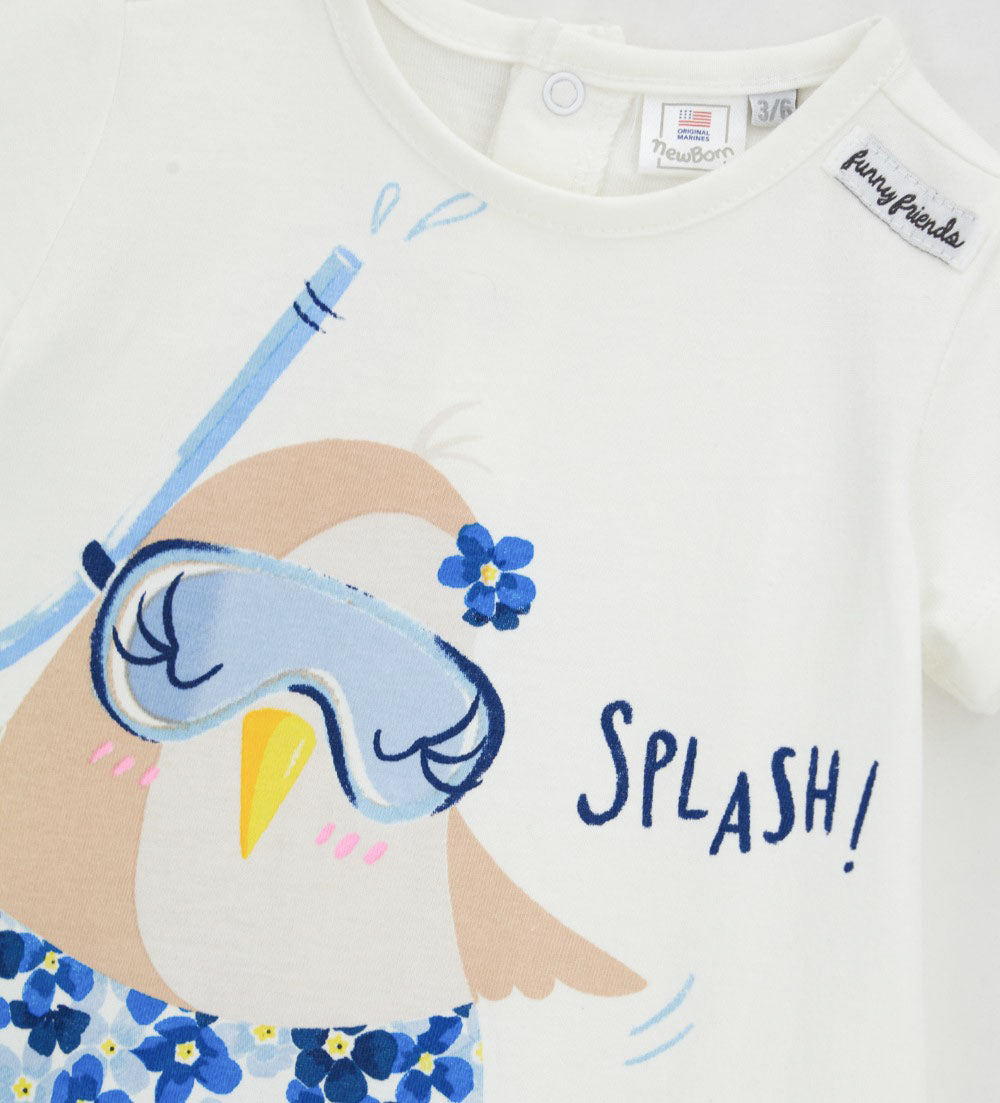 Sunlight New Born Girl Romper With Print