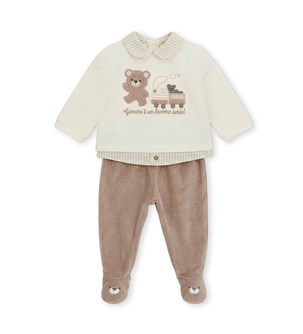 FLUFFY CREW SET NEWBORN BOY