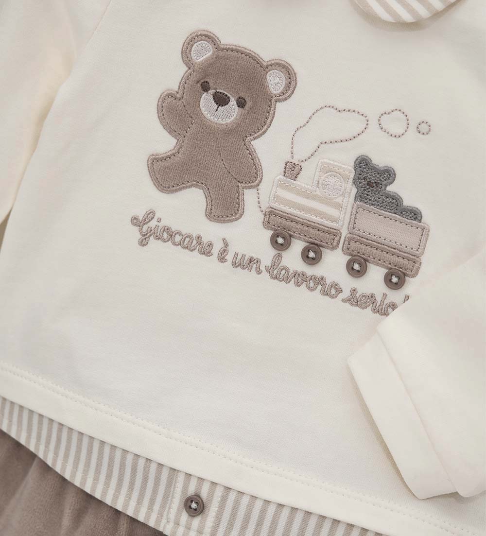 FLUFFY CREW SET NEWBORN BOY