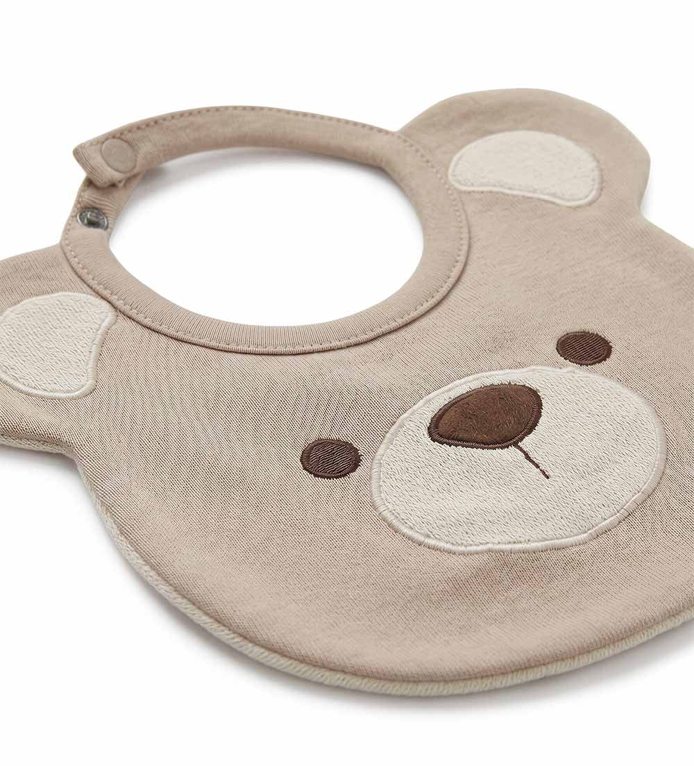 FLUFFY CREW BIB NEWBORN BOY